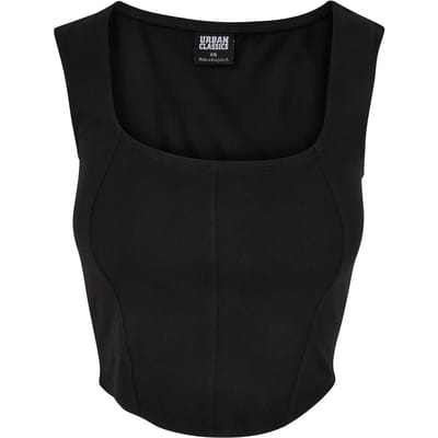 Urban Classics - Short Corsage Mouwloze top - 5XL - Zwart