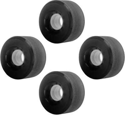 Skateboard wielen - Cruiser wielen - Soepel rijden - 80A hardheid PU - 4 stuks - Zwart