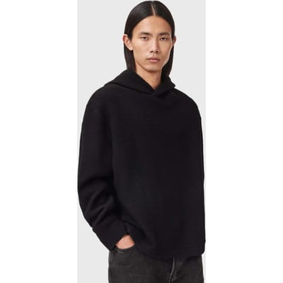 AllSaints Marko Hoody Black Taglia: S | Felpe con cappuccio Outlet | Uomo | Nero