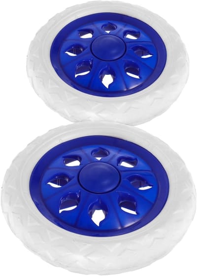 Reservewielen Trolley - Wielset Wagen - Wagens Verplaatsen - Slijtvaste PU Materiaal - 16 Centimeter Diameter - Blauw