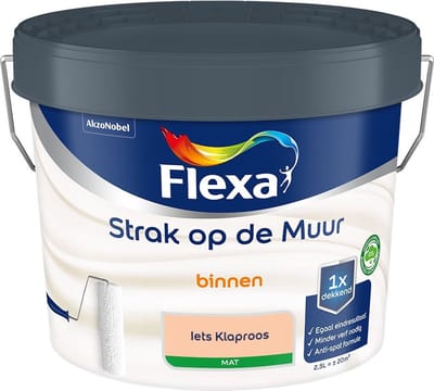 Flexa - Strak Op De Muur Binnen Mat - Iets Klaproos - Mengverf - 2,5 L