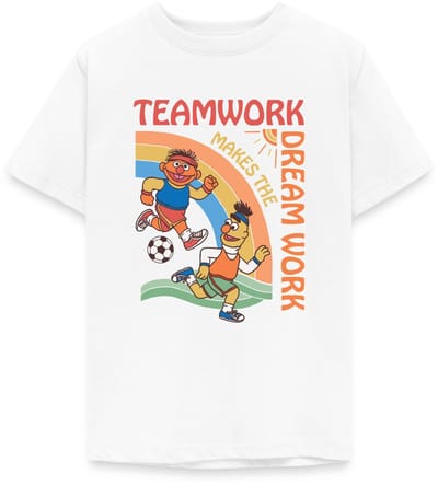 Sesamstraat Ernie En Bert Teamwork T-Shirt Tiener