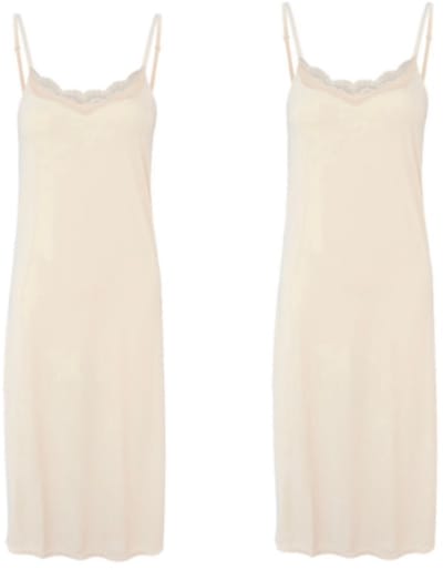 Set van 2 - Dames Onderjurk met kant 112CM GBTW-718 S/M Beige