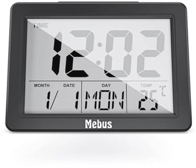 Digitale wekker met groot display en temperatuurweergave - Snooze, verlichting per knop, klap of snip
