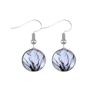 Zilver- oorbellen- Cadi -zwart -wit- Charme Bijoux
