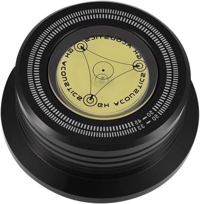 3 in 1 Platenspeler Klem met Waterpas, 50Hz Stabilizer voor LP's, Verbeter Geluid en Stabiliteit