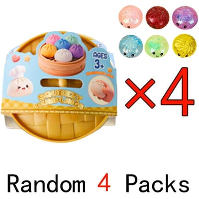 6 Styles Boulette Géante Réaliste Jouet à Presser Avec Panier Vapeur en Bambou Boule de Pâte Souple Jouet Anti-Stress Fidget Cadeau Créatif Amusant