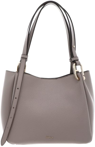 FURLA Leren schoudertas Nuvola Tote Cachemire Gray Taupe