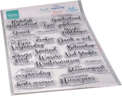 Marianne Design • Clear Stamps Wensen voor u