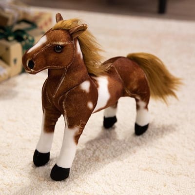 Schattige Pony Gesimuleerde Zweet Bloed Paard Pop Pluche Speelgoed Lappenpop Veulen Pop Verjaardagscadeau voor Meisjes 28*32cm
