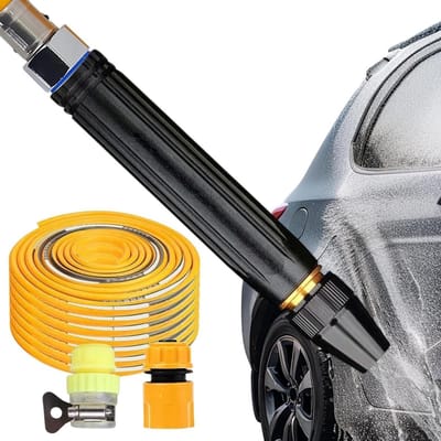 Hogedruk Tuinsproeier - Waterpistool Set - Auto Reinigen - Verstelbaar Mondstuk - 5 meter slang - Zwart