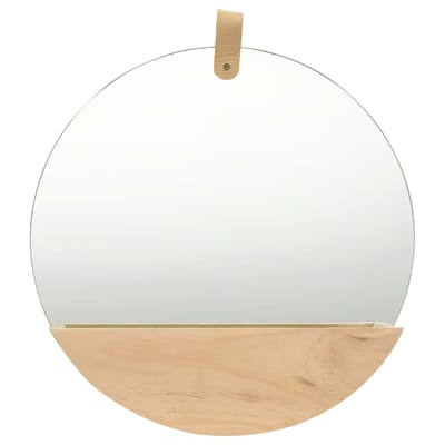 vidaXL - Wandspiegel - 35 - cm - massief - grenenhout