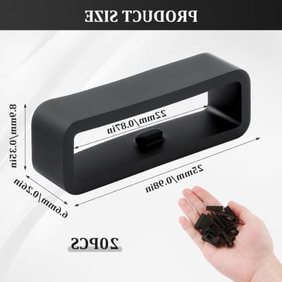 Set van 20 vervangende siliconen horlogebanden 22mm - rubberen unisex sluitring, geschikt voor diverse horloges en stijlen