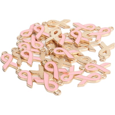 30 stuks Lint Hanger Sieraden Maken DIY Accessoires voor Ketting Armband Sleutelhanger Roze roze