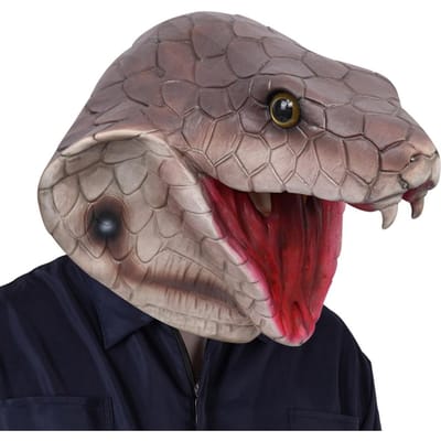 Halloween Eng Masker Slang Gezicht Bedekking Horror Latex Dierenhoofd Gezicht Bedekking Halloween Feest Cosplay Requisiet gray