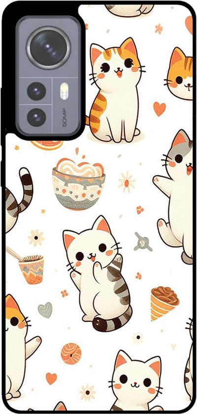 Smartphonica Telefoonhoesje Geschikt voor Xiaomi 12 met katten opdruk - TPU backcover case cat design geschikt voor Xiaomi 12
