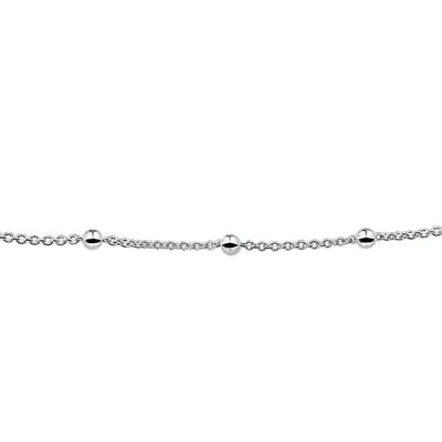 Zilveren Armband anker en bolletjes 3 1013377 18 cm