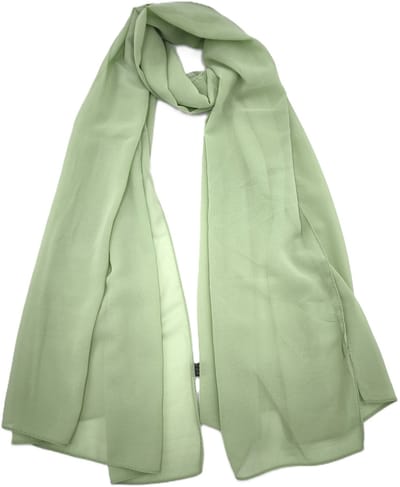 Lange dames sjaal Ditte-effen licht groen-omslagdoek-stola