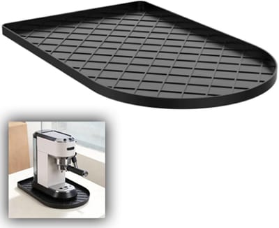 Koffiemat - Aanrechtmatje - Antislip - Speciale siliconenmat voor koffiemachines - Koffiemachine of Knutsel Onderlegger - Keuken en thee accessoires - Keuken en Thee accessoires - Barmat - 40 x 25 cm - Zwart