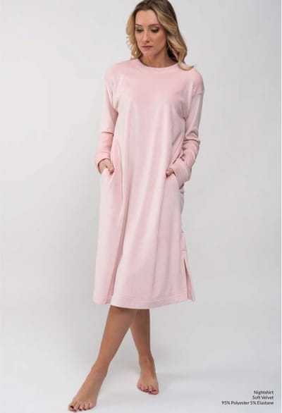 Mira - Dames Slaapkleed - Zachtroze