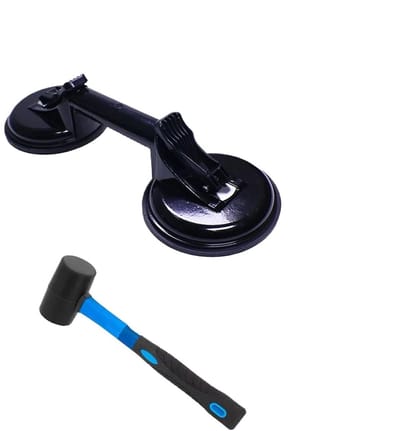 Zuignappen - Vacuüm Plaat - Vloeren Tillen - Krasvrije Bescherming - 32.5 cm Lengte - Zilver