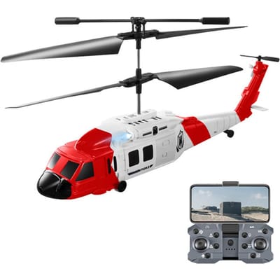 Afstandsbediening helikopter, gebaar-intelligent sensorvliegtuig met obstakelvermijdingsfunctie 3 4K Dual Camera 1 Battery rood