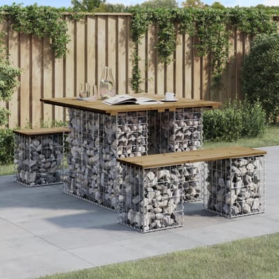 vidaXL - Tuinbank - schanskorfontwerp - 100x102x72 - cm - geïmpregneerd - hout
