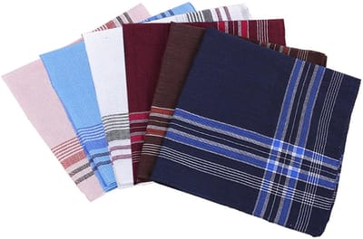 Allecto - Set van 6 geruite zakdoeken voor heren - Katoen - Sneldrogend en absorberend - 37 x 37 cm - Herbruikbaar - Perfect als cadeau voor mannen