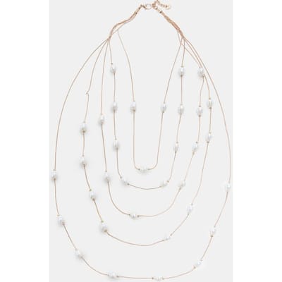 Stradivarius Ketting met meerdere lagen en parels  Goud OS