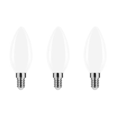 Modee E14 LED Lamp 4W - 470lm - 2700K - Warm Wit - LED Filament Melkglas Kaarslamp B35- Vervangt 40W Halogeen Gloeilamp - 3 stuks