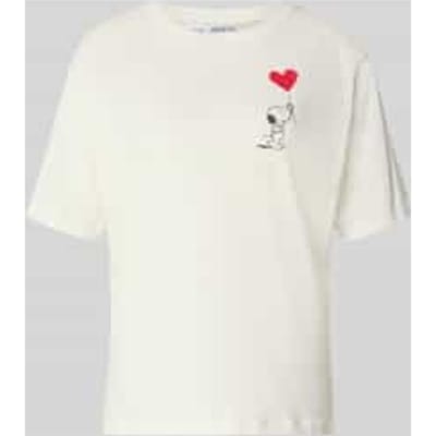 T-shirt met motiefprint en ronde hals