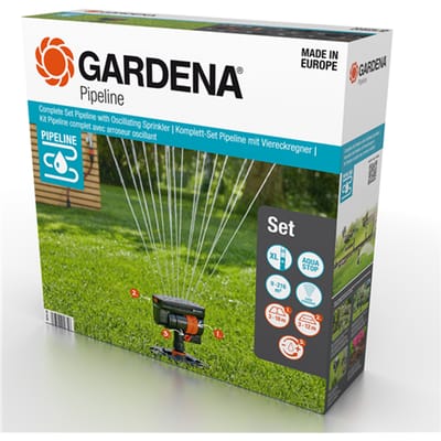 GARDENA Complete Pipeline Startset met zwenksproeier - flexibel oppervlaktes van 9 tot 216 m²