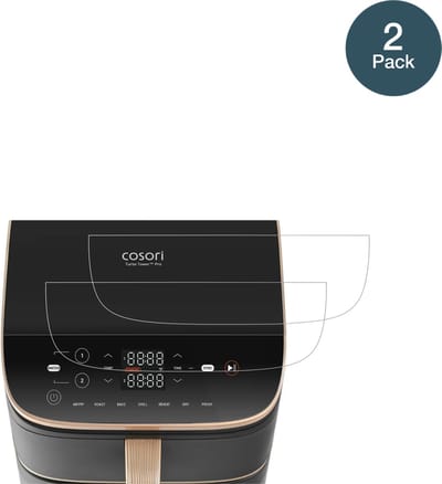 dipos – 2x Pantserfolie geschikt voor Cosori Turbo Tower Pro | 9H Screenprotector