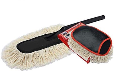 Auto Duster Borstel & Mini Stofdoek Borstel Combo Pack voor het Reinigen van Auto's en Fietsen - Krasbestendig en Waterbesparend