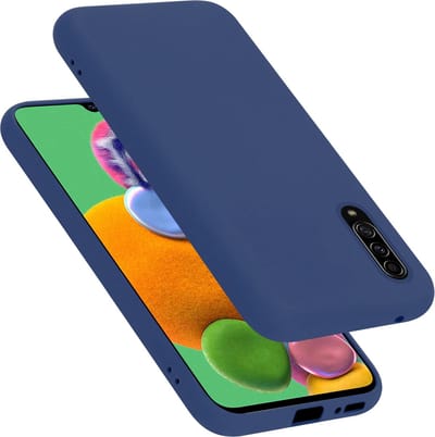 Cadorabo Hoesje geschikt voor Samsung Galaxy A90 5G in LIQUID BLAUW - Beschermhoes gemaakt van flexibel TPU silicone Case Cover