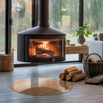 Coloray Vloerplaat Houtkachel - Plaat onder Houtkachel - 70 cm x 70 cm - Kachel Onderplaat - Bruin Vloerplaat Kachel - Plaat Kachel - Onderplaat Kachel - Houtkachel Vloerplaat - Onderplaat