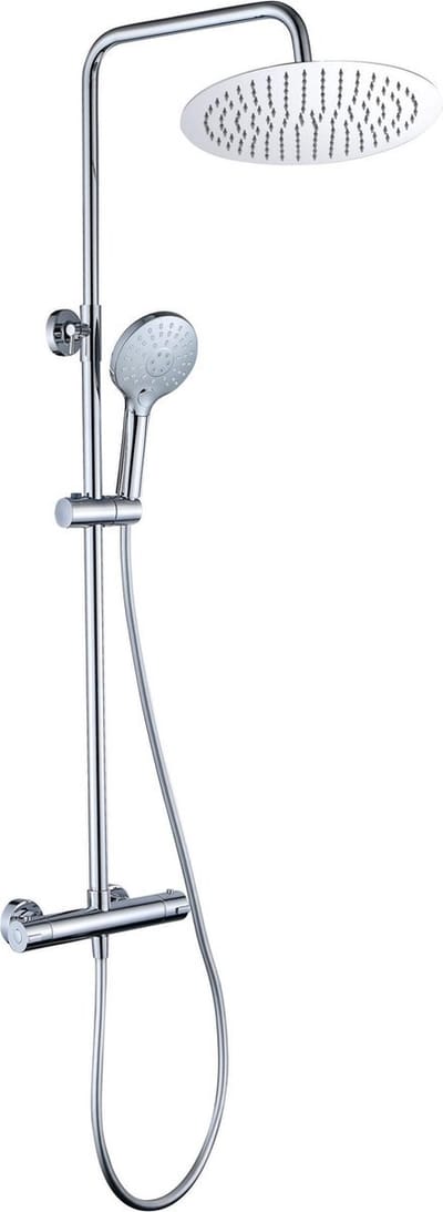 Doucheset Opbouw Compleet - Chroom - Regendouche Rond - Sedal binnenwerk - Thermostaatkraan - RVS, ABS en Messing - 30 cm