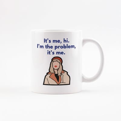 It’s Me, Hi, I’m the Problem Keramische Mok 330 ml – Grappige Popcultuur Quote Koffie- en Theemok