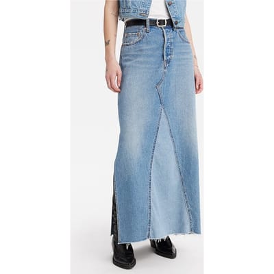 Levi's Iconic Denim Skirt Blue Maat: W26 | Spijkerrokken Outlet | Dames | Blauw