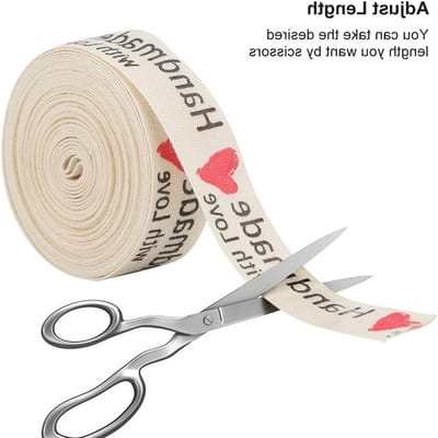Katoenen Lint van 5 Yards, 1.5 cm Breed, Ideaal voor Handgemaakte Cadeaus, Kledinglabels en Knutselprojecten in Rood Hart Design