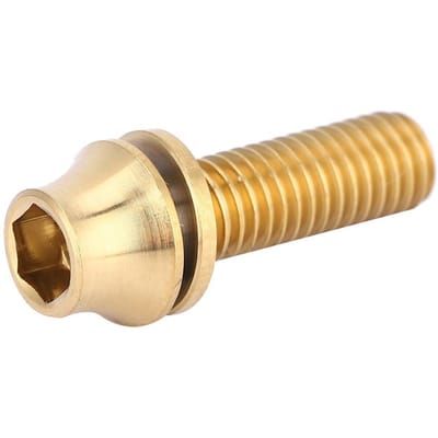 Vis Boulon M5x12 16mm en Alliage de Titane pour Porte-Bidon de Vélo avec Rondelle (Or M5x16) beige