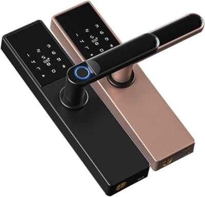 Slim Deurslot - Elektronisch Slot - Toegangsbeheer - AI Vingerafdrukherkenning - 22x195 - Rose Gold