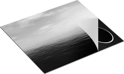 Chefcare Inductie Beschermer Zee Water tijdens Zonsondergang - Zwart Wit - 60x50 cm - Afdekplaat Inductie - Kookplaat Beschermer - Inductie Mat