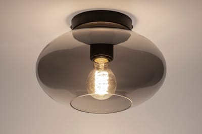Lumidora Plafondlamp 31063 - Plafonniere - OSLO - E27 - Zwart - Grijs - Metaal - ⌀ 26 cm