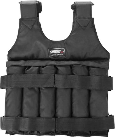 Gewichtsvest - 1-50kg Gewicht Vest - Trainingsvest - Weighted Vest - Hardlopen - Verstelbaar - Calisthenics - Zwart - (Zonder Gewichten)