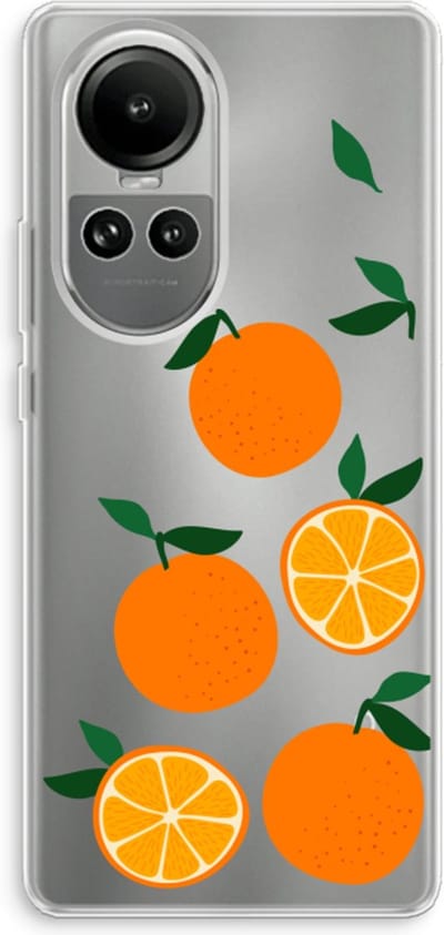 Case Company® - Hoesje geschikt voor Oppo Reno 10 hoesje - Will you be my clementine - Soft Cover Telefoonhoesje - Bescherming aan alle Kanten en Schermrand