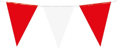 Vlaggenlijn | PE | Kleur: Rood en wit | Lengte: 10 meter