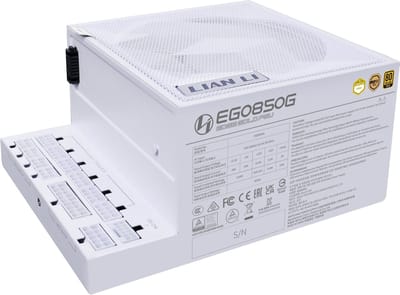 Lian Li Edge Gold 850W White - ATX12V 3.1 - 80 Plus Gold - 850 Watt - Modulair - Actieve PFC - PCIe 5.1 - L-vormig ontwerp - wit