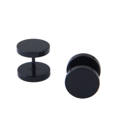 Plux Fashion Studs Oorbellen - Zwart - 10mm - Stainless Steel - Heren - Dames - Sieraden - Zwarte Oorbellen - Studs Oorbellen - Oorbel - HipHop Oorbellen - Sieraden Cadeau - Luxe Style - Duurzame Kwaliteit - Halloween - Oktoberfeest