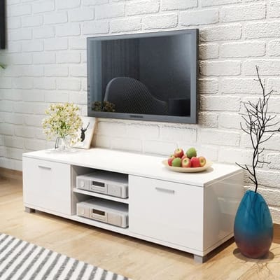 Furnibella - Tv-Meubel Hoogglans Wit Tv-Kast Media Meubel Meubels Kast Kasten Kastje